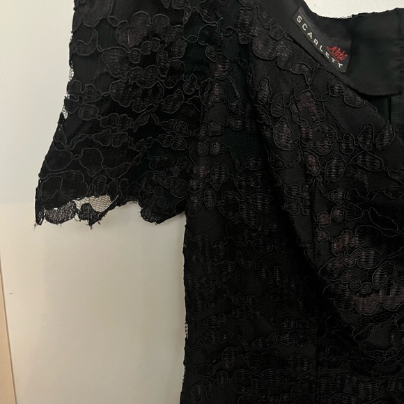 Off Shoulder black lace dress. - Picture 7 of 9